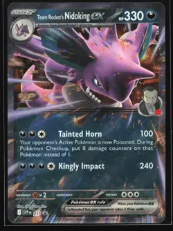 Team Rocket's Nidoking ex 217 SV: Scarlet & Violet Black Star Promo Pokemon Card - Image 1
