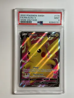 Pokemon Pikachu V 170/185 Full Art Vivid Voltage - PSA 9 MINT! - Image 1