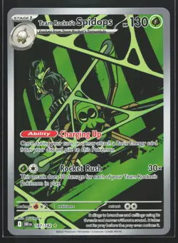 Team Rocket's Spidops 187/182 Destined Rivals Illustration Rare Pokemon Card - Image 1