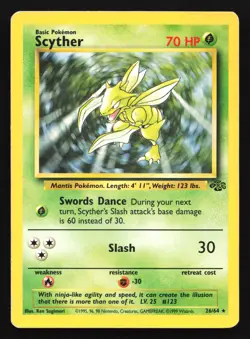Scyther 26/64 Jungle Rare Pokemon Card - Image 1