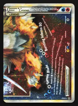 Suicune & Entei Legend (Bottom) 95/95 Unleashed Ultra Rare Pokemon Card SWIRL - Image 1