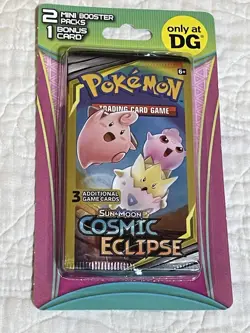 Pokemon Sun & Moon Cosmic Eclipse Lot Of 2 Hanger Packs 2021 (2 mini packs per) - Image 2