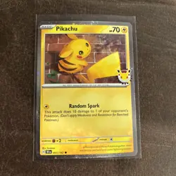 PIKACHU 2026 POKEMON DAY 30th ANNIVERSARY PROMO STAMPED HOLO #051/162 - Image 1