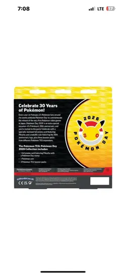 2026 Pokemon Collection Box 30th Anniversary Booster Box w/Pikachu Promo - Image 2