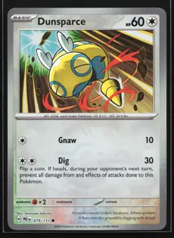 Pokemon Dunsparce (Master Ball Pattern) 079/131 Prismatic Evolutions Reverse NM - Image 1