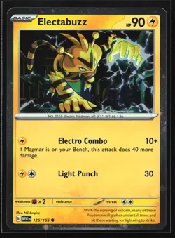 Pokemon Electabuzz 125/165 MEW EN-151 Cosmos Holo Promo NM - Image 1