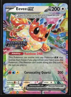 Pokemon Eevee ex 075/131 Prismatic Evolutions Surprise Box Holo Promo NM - Image 1
