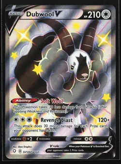 Pokemon Dubwool V SV120 Shining Fates Shiny Ultra Rare Full Art Holo NM - Image 1