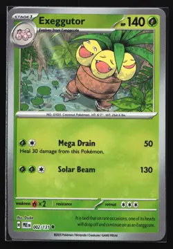 Pokemon Exeggutor 002/131 Prismatic Evolutions Poke Ball Reverse Holo NM - Image 1