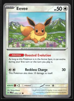 Pokemon Eevee (Poke Ball) 074/131 Prismatic Evolutions Reverse Holo NM - Image 1