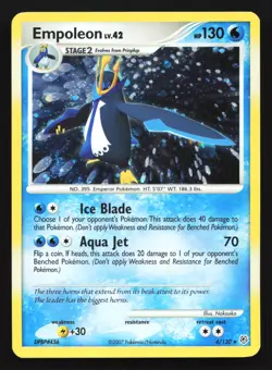 Pokemon Empoleon 4/130 Diamond & Pearl Holo Rare LP - Image 1