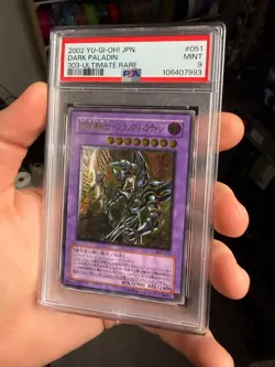 2002 YU-GI-OH! JPN CHAMP OF BLACK MAGIC ULTIMATE RARE #051 DARK PALADIN PSA 9 - Image 1