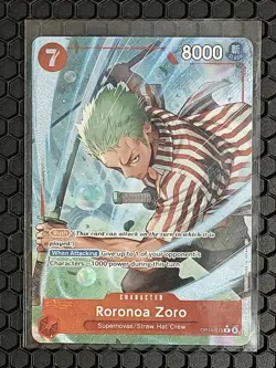 Roronoa Zoro OP14-015 Rare Alternate Art Th Azure Sea's Seven One Piece TCG - Image 1