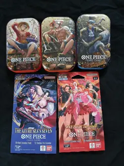 Lot Of One Piece sleeved booster pack EB-03 and OP14-04 And Mini Tins OP-13 - Image 1