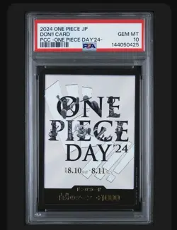 PSA 10 GEM MINT JAPANESE ONE PIECE 2024 DON!! CARD PCC-ONE PIECE DAY'24- - Image 1