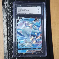 Glaceon V 038/159 Crown Zenith Holo CGC 9 Mint 2023 Pokemon Card - Image 1