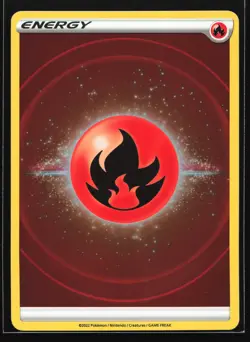 Fire Energy Crown Zenith Reverse Holo Pokemon Card - Image 1