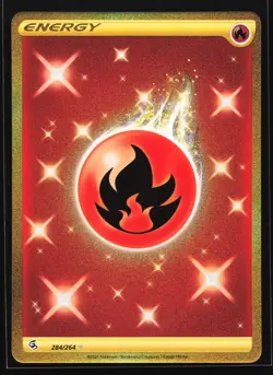 Fire Energy 284/264 SWSH08: Fusion Strike Secret Rare Pokemon Card - Image 1