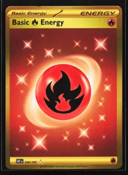 Fire Energy 230/197 SV03: Obsidian Flames Gold Hyper Rare Pokemon Card - Image 1