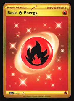 Fire Energy 230/197 SV03: Obsidian Flames Gold Hyper Rare Pokemon Card - Image 1