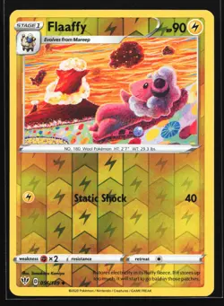 Flaaffy 056/189 SWSH03: Darkness Ablaze Reverse Holo Pokemon Card - Image 1