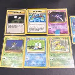 Pokemon Vintage lot - 7 cards Team Rocket/Base Set Fossil, Jungle, Neo - Image 1