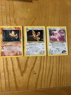 Vintage Pokemon Holos Damaged 5 Card Lot - Image 3