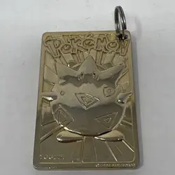 Vintage Pokemon 23k Gold-Plated Trading Card 1999 Burger King Togepi Keychain - Image 1