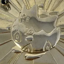 Vintage Pokemon 23k Gold-Plated Trading Card 1999 Burger King Togepi Keychain - Image 5