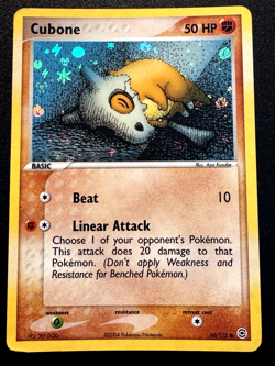 Cubone 60/112 EX FireRed & LeafGreen Pokemon Card Reverse Holo Foil Rare HP - Image 1