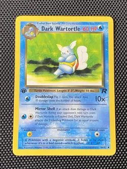 Dark Wartortle 46/82 Pokemon Card 1st Ed Team Rocket Uncommon LP+ - Image 1