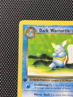 Dark Wartortle 46/82 Pokemon Card 1st Ed Team Rocket Uncommon LP+ - Image 2