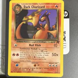 Pokemon Dark Charizard 21/82 Team Rocket Rare 80 HP Card 2000 - Image 1
