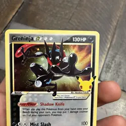 Greninja Gold Star 25th Anniversary Promo SWSH144 Holo Pokemon Card - Image 2