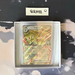 Team Rocket’s Persian EX 218 Scarlet & Violet Black Star Promo Card NM/M - Image 1