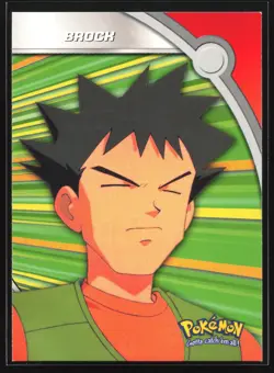 Topps Series 3 Brock HV8 TV Animation Blue Logo Heroes & Villians Pokemon Card - Image 1