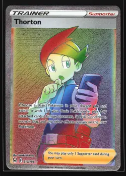 Thorton 210/196 SWSH11: Lost Origin Rainbow Secret Rare Pokemon Card - Image 1