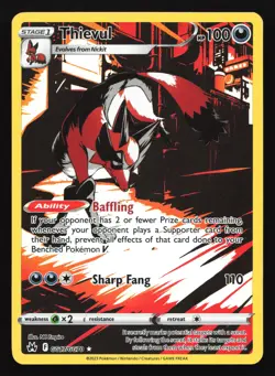 Thievul GG17/GG70 Crown Zenith: Galarian Gallery Ultra Rare Pokemon Card - Image 1
