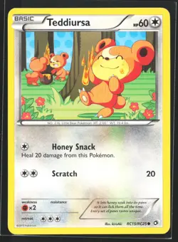 Teddiursa RC15 Legendary Treasures: Radiant Collection Common Pokemon Card - Image 1