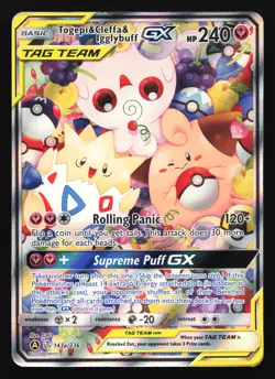 Togepi & Cleffa & Igglybuff GX 143a/236 Alternate Art Promo Pokemon Card - Image 1