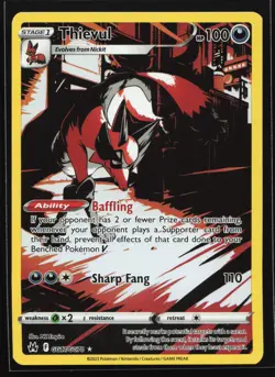 Thievul GG17/GG70 Crown Zenith: Galarian Gallery Ultra Rare Pokemon Card - Image 1