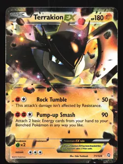 Terrakion EX 71/124 Dragons Exalted Ultra Rare Pokemon Card - Image 1