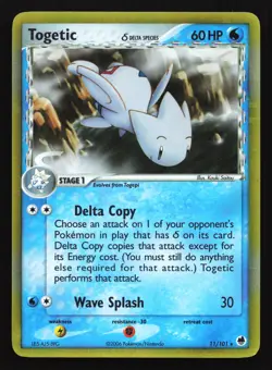 Togetic (Delta Species) 11/101 Dragon Frontiers Holo Rare Pokemon Card - Image 1