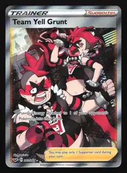 Team Yell Grunt (Full Art) 202/202 SWSH01 Sword & Shield Ultra Rare Pokemon Card - Image 1