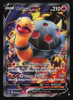 Torkoal V (Full Art) 188/202 SWSH01: Sword & Shield Ultra Rare Pokemon Card - Image 1