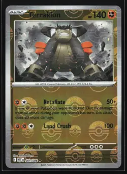 Terrakion (Poke Ball) 054/086 SV: White Flare Reverse Holo Rare Pokemon Card - Image 1
