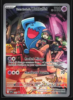 Team Rocket's Wobbuffet 203 SV: Scarlet & Violet Black Star Promo Pokemon Card - Image 1