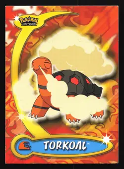 Torkoal 78 Topps Advanced Challenge TV Animation Blue Logo Pokemon Card - Image 1