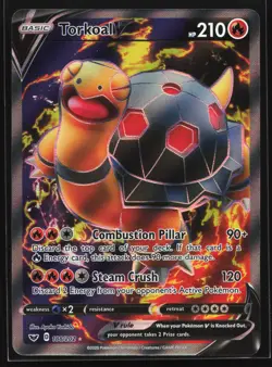 Torkoal V (Full Art) 188/202 SWSH01: Sword & Shield Ultra Rare Pokemon Card - Image 1