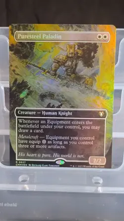 Puresteel Paladin (Borderless) Commander Masters Foil - Image 1